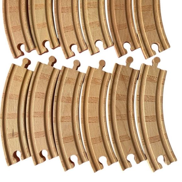 Thomas & Friends Lot Of 12 6” Curved Train Track Pieces - Picture 2 of 4